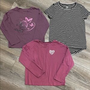 4/$24- Girls size 6 “George & Old Navy” long & short sleeve shirts